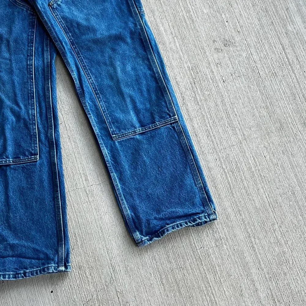 Carhartt denim blue jean double knee work wear carpenter pants